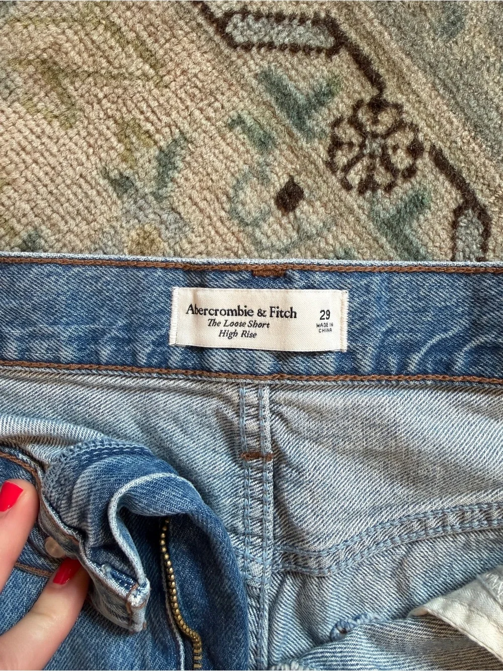 Abercrombie & Fitch Light Wash Denim Cutoff Shorts - Picture 3 of 3